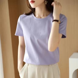 Summer 100% Mercerized Cotton Women Silk T-shirts O Neck Short Sleeve Loose Straight Tops Simple Casual Tees For Minimalist 2025