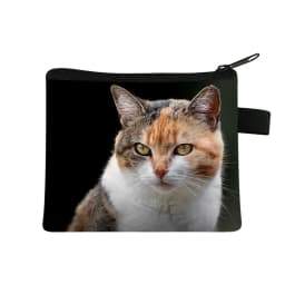 Coin Purse New Animal Cat Children's Wallet Student Portable Card Bag Coin Key Storage Bag Polyester Hand Bag Mini Bag Sac