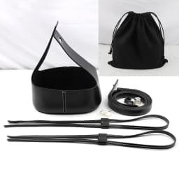 Handmade Handbag Shoulder Strap Hollow Drawstring Woven Bag Set Bucket Bag Leather With Bag Bottom Belt Bag For DIY Backpack