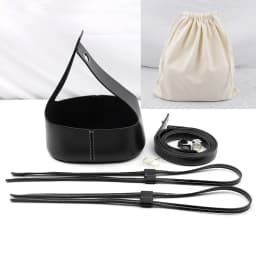 Handmade Handbag Shoulder Strap Hollow Drawstring Woven Bag Set Bucket Bag Leather With Bag Bottom Belt Bag For DIY Backpack