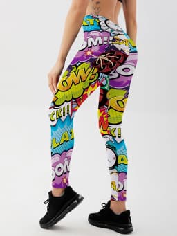 3D Printed Leggings Push Up Leggins Sport Women Fitness Running Pants Cartoon Comic Game Styles Girl Leggins