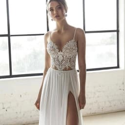 LSYX Customized Bohemian Wedding Dress Beach Two Pieces 2 A-line Sweetheart Bridal Gowns Sleeveless Simple Sweep Train Charming