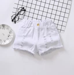100-150Cm Summer Girls Fashion Hole Shorts Baby Kids Children Casual Clothes