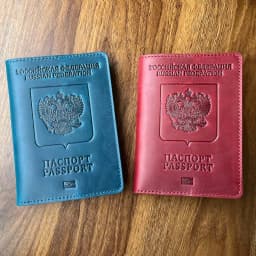 Genuine Leather Russia Passport Cover Full Grain Leather Passport Gift for Travel