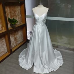 RODDRSYA Strapless Sleeveless Wedding Dresses For Woman Side Split Bride Gowns A-Line Satin Sweep Train Modern Robe De Mariée
