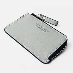Men's Slim Leather Wallet - Small Credit Card Holder with Zipper Coin Purse, Fashion Minimalist Cash Wallet