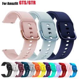 20mm/22mm band For Amazfit GTS/2/2e/3/4 GTS2 Mini/GTR 4/Pro/47mm/GTR2/2e/stratos 2/3 Silicone Bracelet Amazfit bip 6 Watch strap