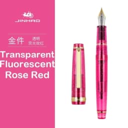 New Jinhao 82 Series Fountain Pen Acrylic F 0.5mm Nib School Office Supplies Business Writing Ink Pens Silver Clip Blue Yellow