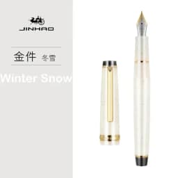 New Jinhao 82 Series Fountain Pen Acrylic F 0.5mm Nib School Office Supplies Business Writing Ink Pens Silver Clip Blue Yellow