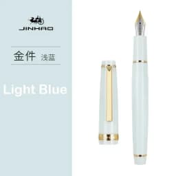 New Jinhao 82 Series Fountain Pen Acrylic F 0.5mm Nib School Office Supplies Business Writing Ink Pens Silver Clip Blue Yellow