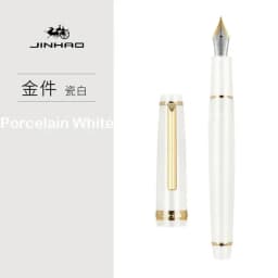 New Jinhao 82 Series Fountain Pen Acrylic F 0.5mm Nib School Office Supplies Business Writing Ink Pens Silver Clip Blue Yellow