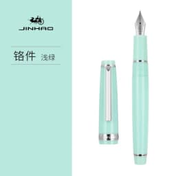 New Jinhao 82 Series Fountain Pen Acrylic F 0.5mm Nib School Office Supplies Business Writing Ink Pens Silver Clip Blue Yellow