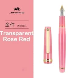 New Jinhao 82 Series Fountain Pen Acrylic F 0.5mm Nib School Office Supplies Business Writing Ink Pens Silver Clip Blue Yellow