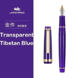 New Jinhao 82 Series Fountain Pen Acrylic F 0.5mm Nib School Office Supplies Business Writing Ink Pens Silver Clip Blue Yellow