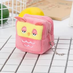 Women's Cute Coin Wallet Cartoon Soft Plush Small Coin Purse Bag for Women Penguin Animal Zippper Coin Money Card Purses Cases