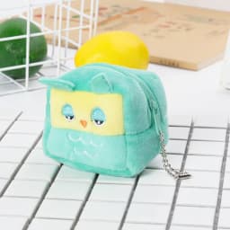 Women's Cute Coin Wallet Cartoon Soft Plush Small Coin Purse Bag for Women Penguin Animal Zippper Coin Money Card Purses Cases