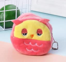 Women's Cute Coin Wallet Cartoon Soft Plush Small Coin Purse Bag for Women Penguin Animal Zippper Coin Money Card Purses Cases