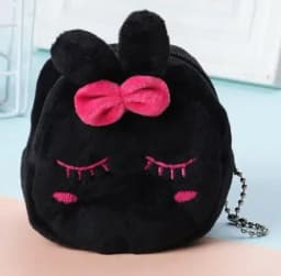 Women's Cute Coin Wallet Cartoon Soft Plush Small Coin Purse Bag for Women Penguin Animal Zippper Coin Money Card Purses Cases