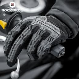 ROCKBROS Cycling Gloves Thermal Autumn Winter Gloves Windproof SBR Touch Screen Bike Gloves Full Finger Shockproof Sport Gloves