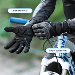 ROCKBROS Cycling Gloves Thermal Autumn Winter Gloves Windproof SBR Touch Screen Bike Gloves Full Finger Shockproof Sport Gloves