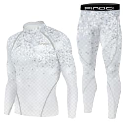 Findci Men's Sports Running Set Compression Shirt + Pants Skin-Tight Long Sleeves Quick Dry Fitness Tracksuit Gym Yoga Suits