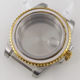 40mm Gold Plated Watch Case for NH35 NH36 NH38 Miyota8215 ETA2836 DG2813 ETA2824 PT5000 Movement Sapphire Crystal Screw-in Crown