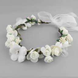 Meldel Bridal Hair Accessories Foam Rose Headband Women Headdress Silk Fake Flower Wreath Handmade Headband