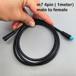 7mm m7 2 3 4 5 6 Pin core 1 male to female male plug cable Connector Waterproof Sensor E-bike Electric bicycle cord 0.2m/1m
