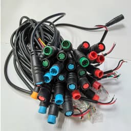 7mm m7 2 3 4 5 6 Pin core 1 male to female male plug cable Connector Waterproof Sensor E-bike Electric bicycle cord 0.2m/1m