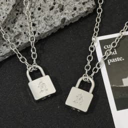 Fashionable Creative Metal Lock Necklace Same As Huang Xuanchen's Style New Punk Necklace Men Women Fans Gifts