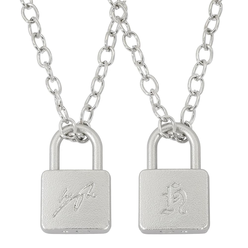 Fashionable Creative Metal Lock Necklace Same As Huang Xuanchen's Style New Punk Necklace Men Women Fans Gifts