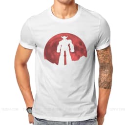 UFO Robot Goldrake Grendizer Anime Red Moon Classic T Shirt Classic Grunge Summer Loose Cotton Men Cloth Harajuku O-Neck TShirt