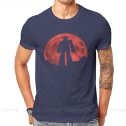 UFO Robot Goldrake Grendizer Anime Red Moon Classic T Shirt Classic Grunge Summer Loose Cotton Men Cloth Harajuku O-Neck TShirt