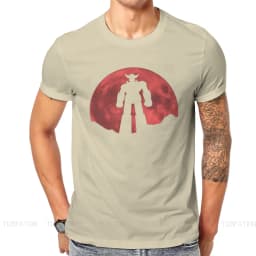 UFO Robot Goldrake Grendizer Anime Red Moon Classic T Shirt Classic Grunge Summer Loose Cotton Men Cloth Harajuku O-Neck TShirt