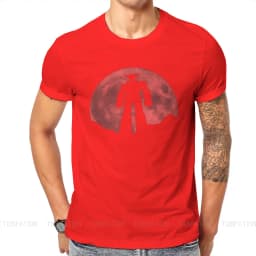 UFO Robot Goldrake Grendizer Anime Red Moon Classic T Shirt Classic Grunge Summer Loose Cotton Men Cloth Harajuku O-Neck TShirt