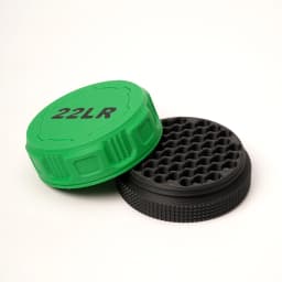 A compact storage case capable of holding 55 .22LR rounds—convenient for carrying to the shooting range.