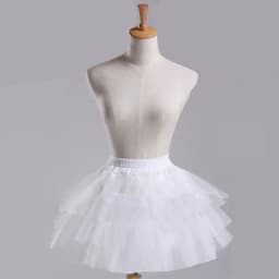 Cosplay Petticoat Maid Wear Pettiskirt Short no Hoops Petticoat Girls Ballet Mesh Yarn Elastic Waistband Skirt