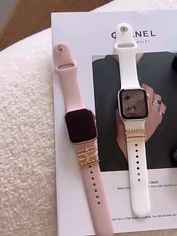 Decoration For Apple watch band ultra 8 7se Charms Diamond Jewelry iWatch/Galaxy watch 5/4/3 Bracelet silicone Strap Accessories