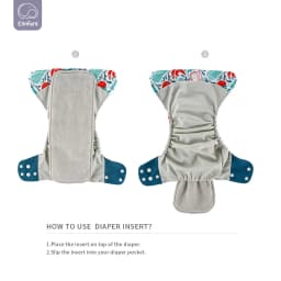 Elinfant Cloth Diaper Set Baby 8 Pcs/Set Pocket Diapers One Size Or With 8 Pcs Insert Adjustable Cloth Nappy For Baby Girls&Boys