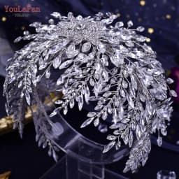 YouLaPan HP420 Wedding Accessories Bridal Headpieces Luxurious Banquet Jewelry Headdresses Bride Tiara and Crown Flower Headband