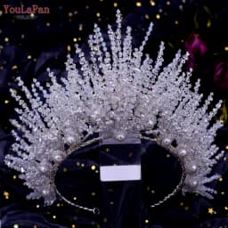 YouLaPan HP420 Wedding Accessories Bridal Headpieces Luxurious Banquet Jewelry Headdresses Bride Tiara and Crown Flower Headband