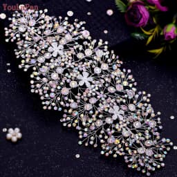 YouLaPan HP420 Wedding Accessories Bridal Headpieces Luxurious Banquet Jewelry Headdresses Bride Tiara and Crown Flower Headband