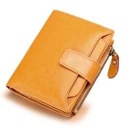 New Short Women Wallets Genuine Leather Zipper Coin Pocket Women Name Engraved High Quality Card Holder Kpop Female Wallet