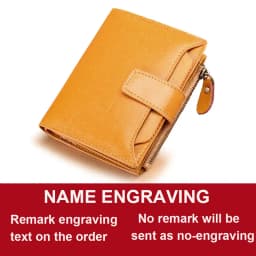 New Short Women Wallets Genuine Leather Zipper Coin Pocket Women Name Engraved High Quality Card Holder Kpop Female Wallet