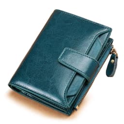New Short Women Wallets Genuine Leather Zipper Coin Pocket Women Name Engraved High Quality Card Holder Kpop Female Wallet
