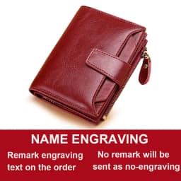 New Short Women Wallets Genuine Leather Zipper Coin Pocket Women Name Engraved High Quality Card Holder Kpop Female Wallet