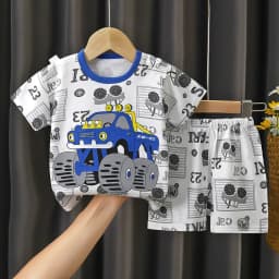 2PCS Children's Sets Mother Kids Clothes Boys Girl T-shirt Shorts Summer Cotton Short Sleeve Baby Children Clothing Toddler Suit