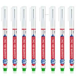 8Pcs/Set Perforating 20mm Deep Hole Long Head Nib Markers For Metal Pen Waterproof Bathroom Woodworking Decoration Multi-Purpose