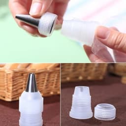 10Pcs Fashion Icing Piping Nozzles Tips Cake Decorating Converter Coupler Pastry Tool Home Tips