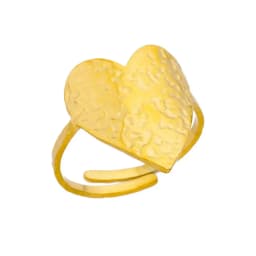 Pink Zircon Heart Rings For Women Gold Plated Stainless Steel Adjustable Heart Ring 2026 Trend Wedding Aesthetic Jewelry Gift